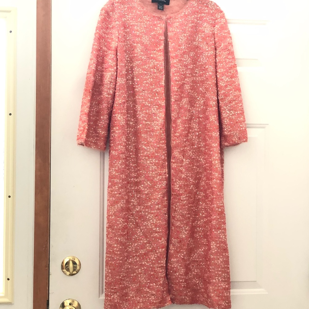 $1995 st John collection beaded confetti tweed long jacket women size 8 - Picture 5 of 10